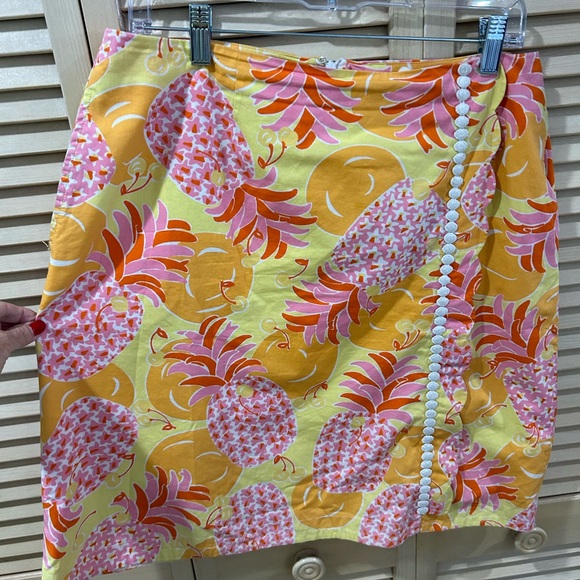 Vintage Pineapple print 🍍🍍Lilly Pulitzer skirt. Size 12 - Picture 4 of 16